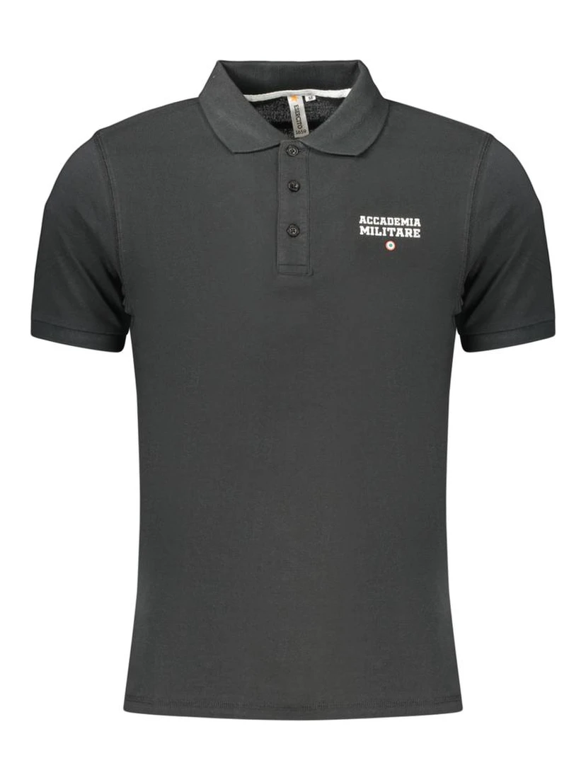 Black Cotton Polo Shirt