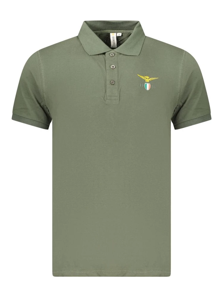 Green Cotton Polo Shirt