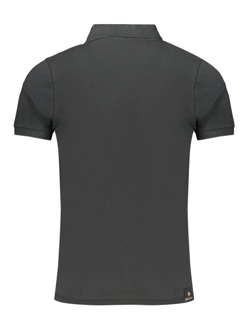 Black Cotton Polo Shirt