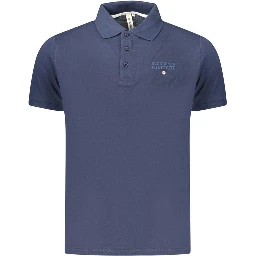 Blue Cotton Polo Shirt