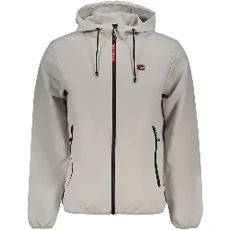 Gray Polyester Shell Jacket