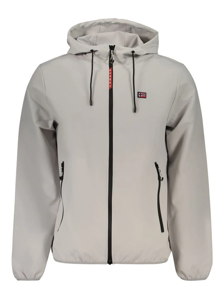 Gray Polyester Shell Jacket