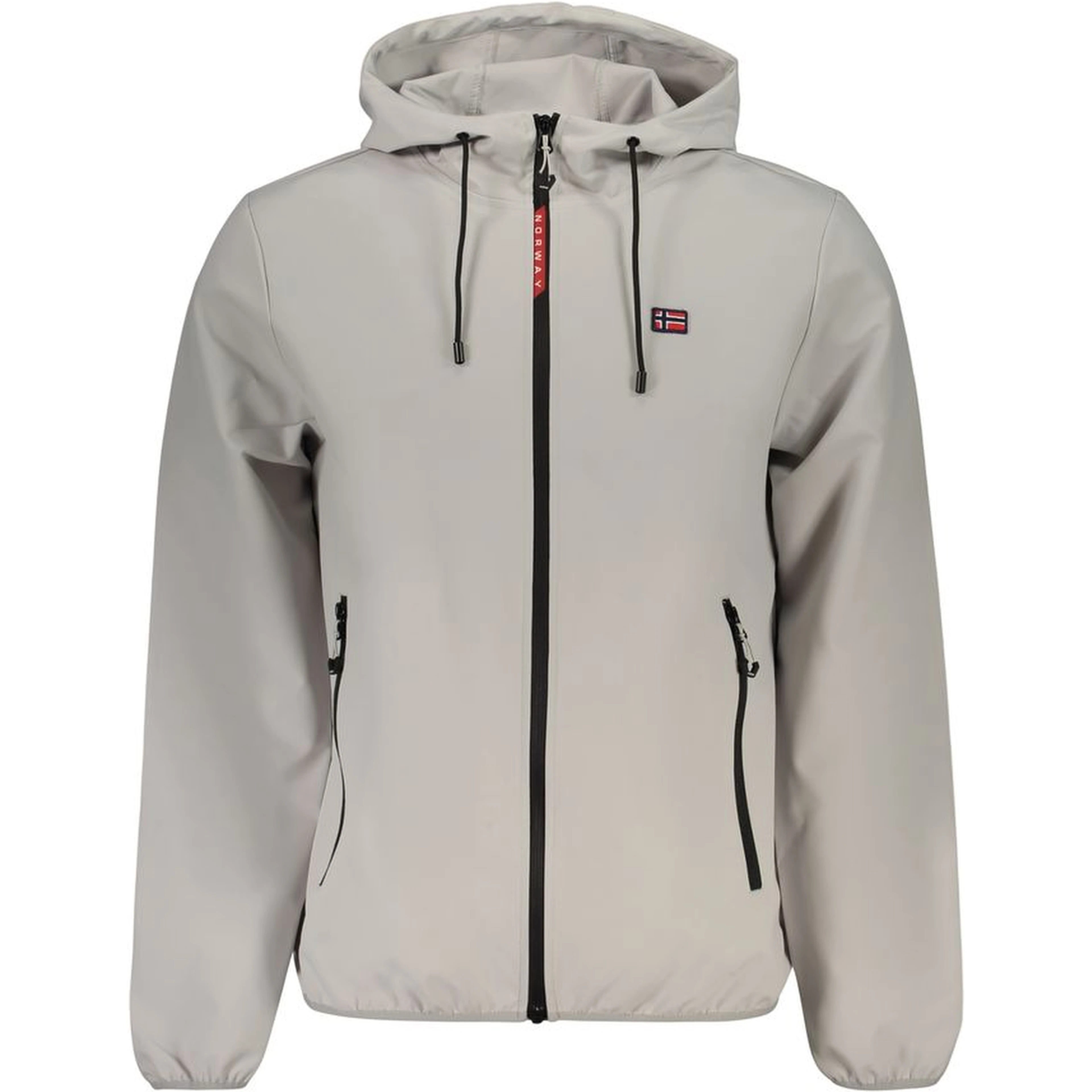 Gray Polyester Shell Jacket