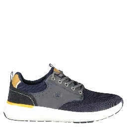 Blue Polyester Athletic Sneakers
