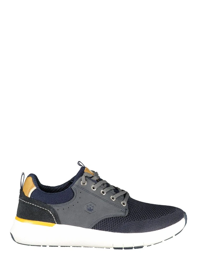 Blue Polyester Athletic Sneakers