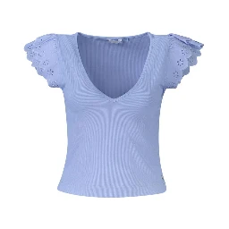 Blue Polyester T-Shirt