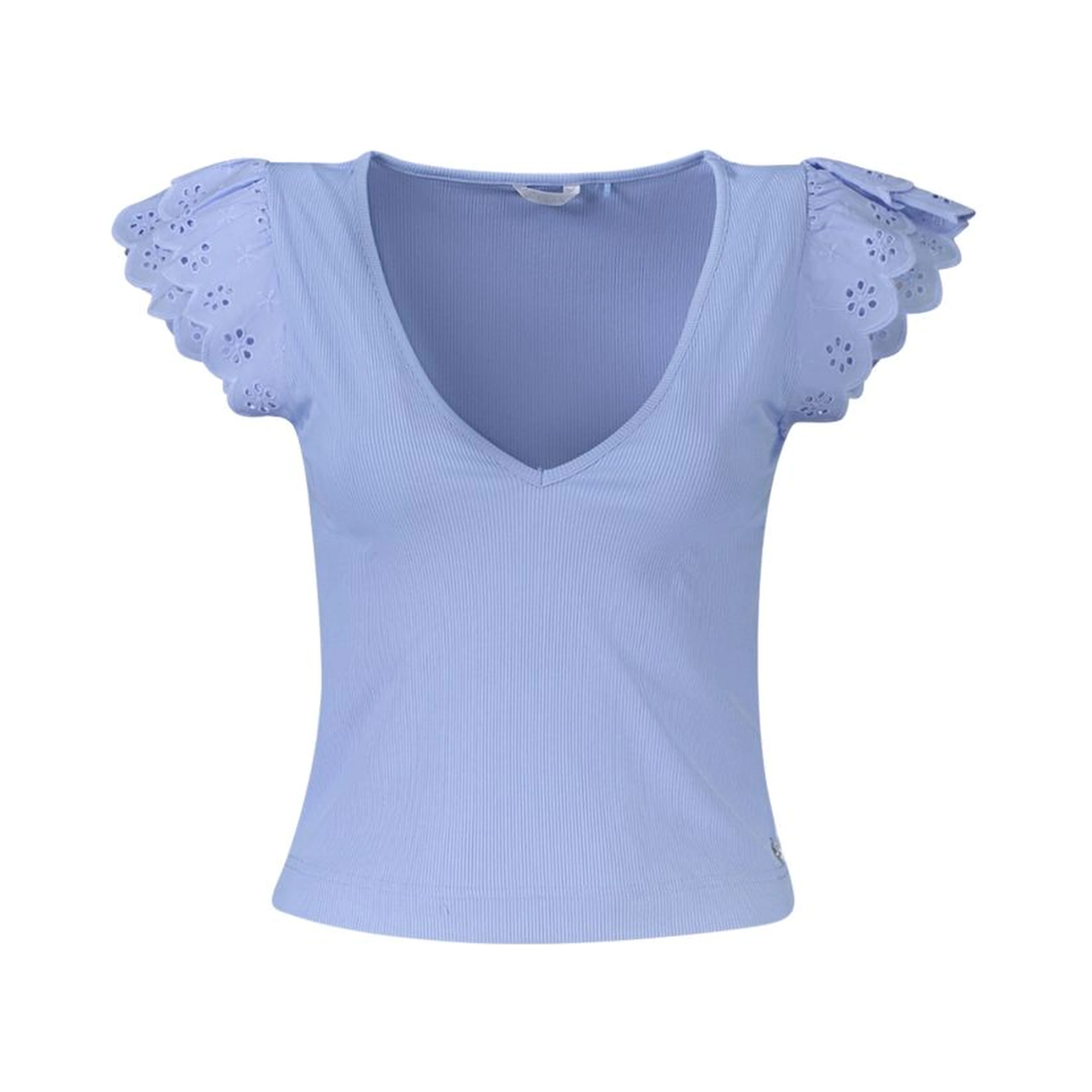 Blue Polyester T-Shirt