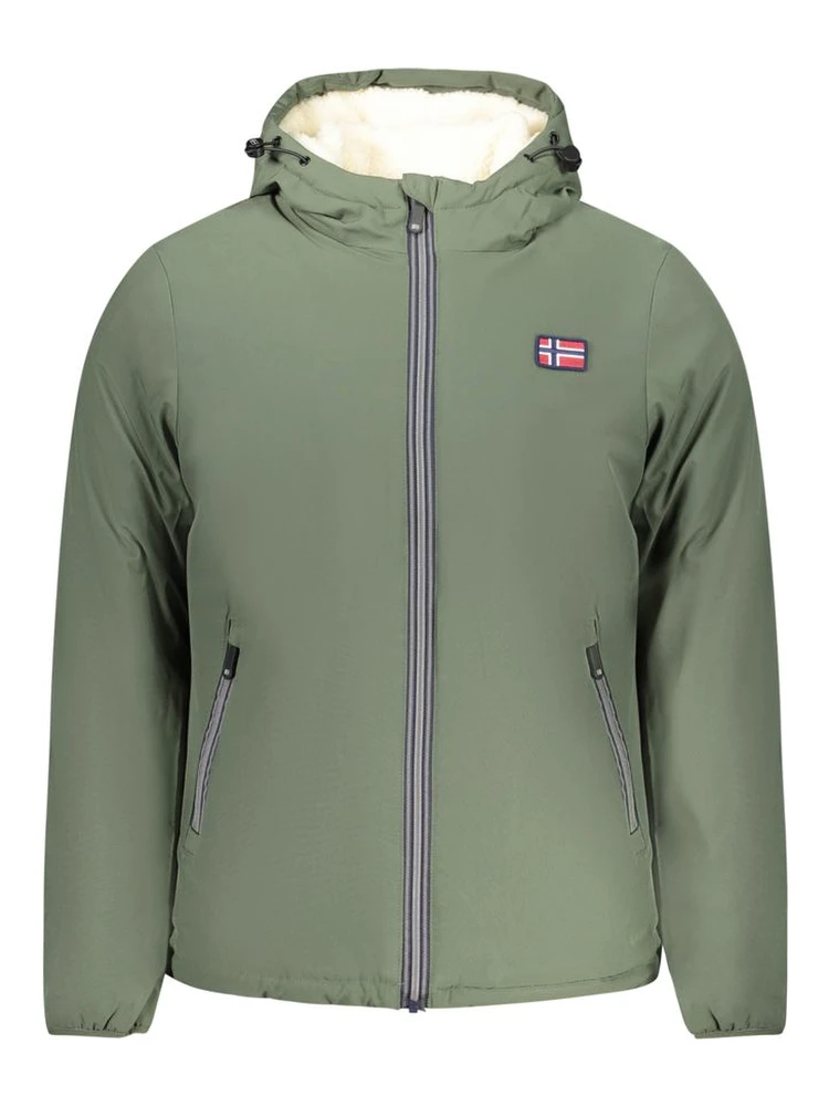 Green Polyester Shell Jacket