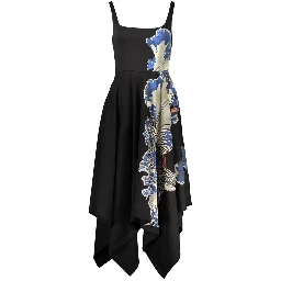 Black Cotton Casual Dress