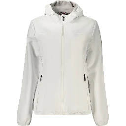 White Polyester Shell Jacket