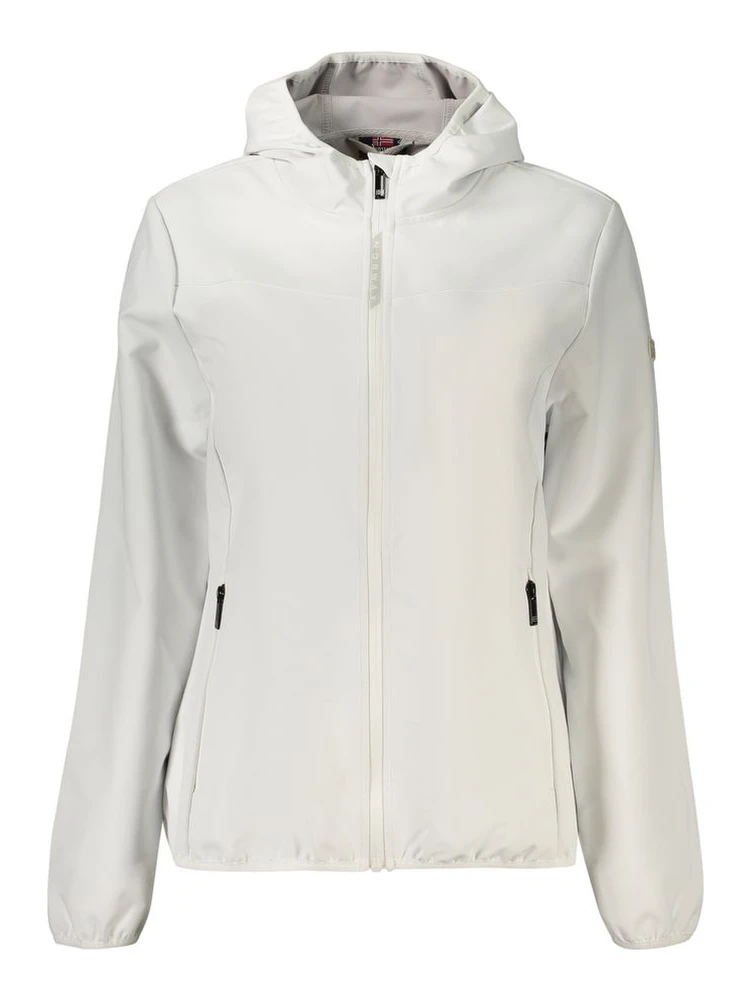 White Polyester Shell Jacket