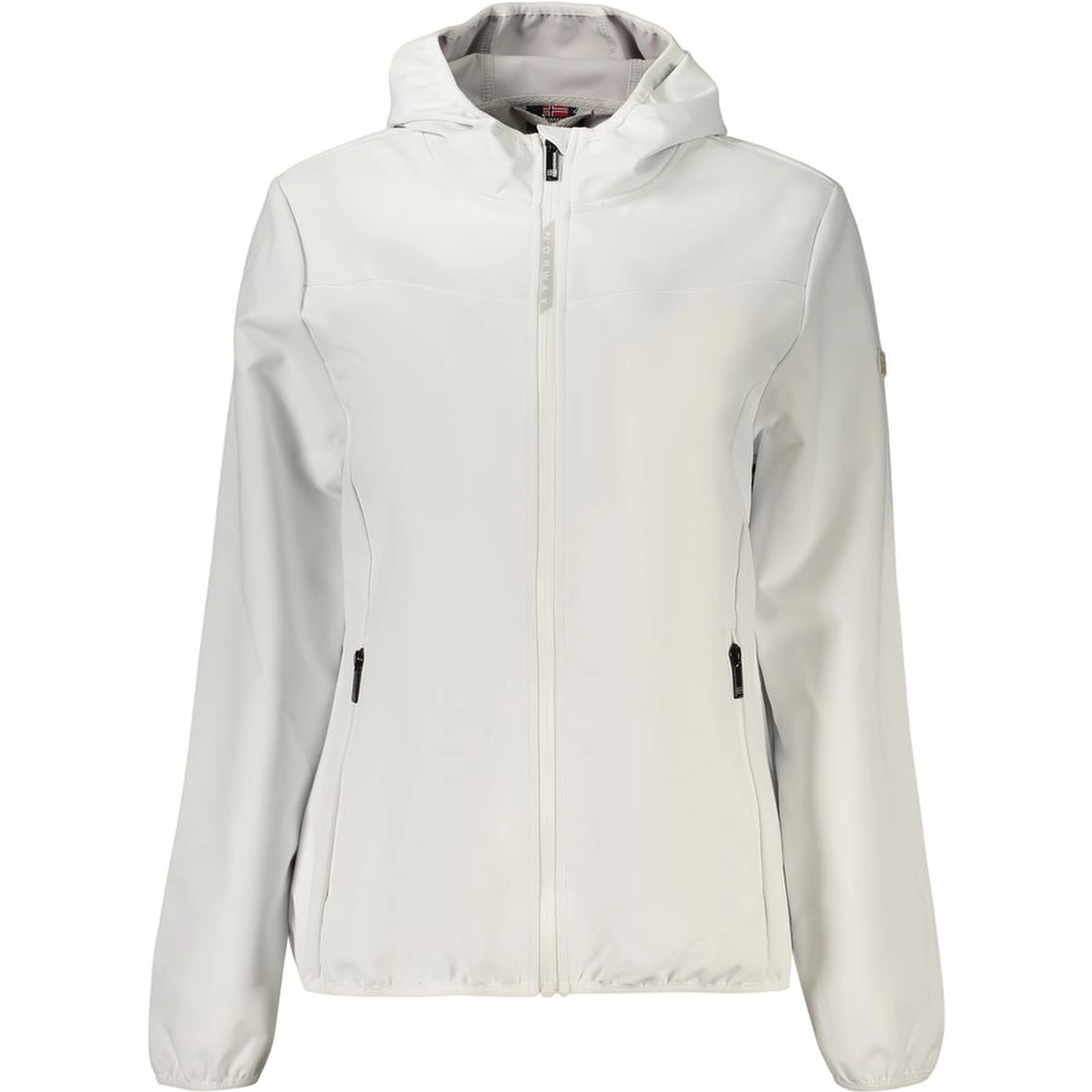 White Polyester Shell Jacket