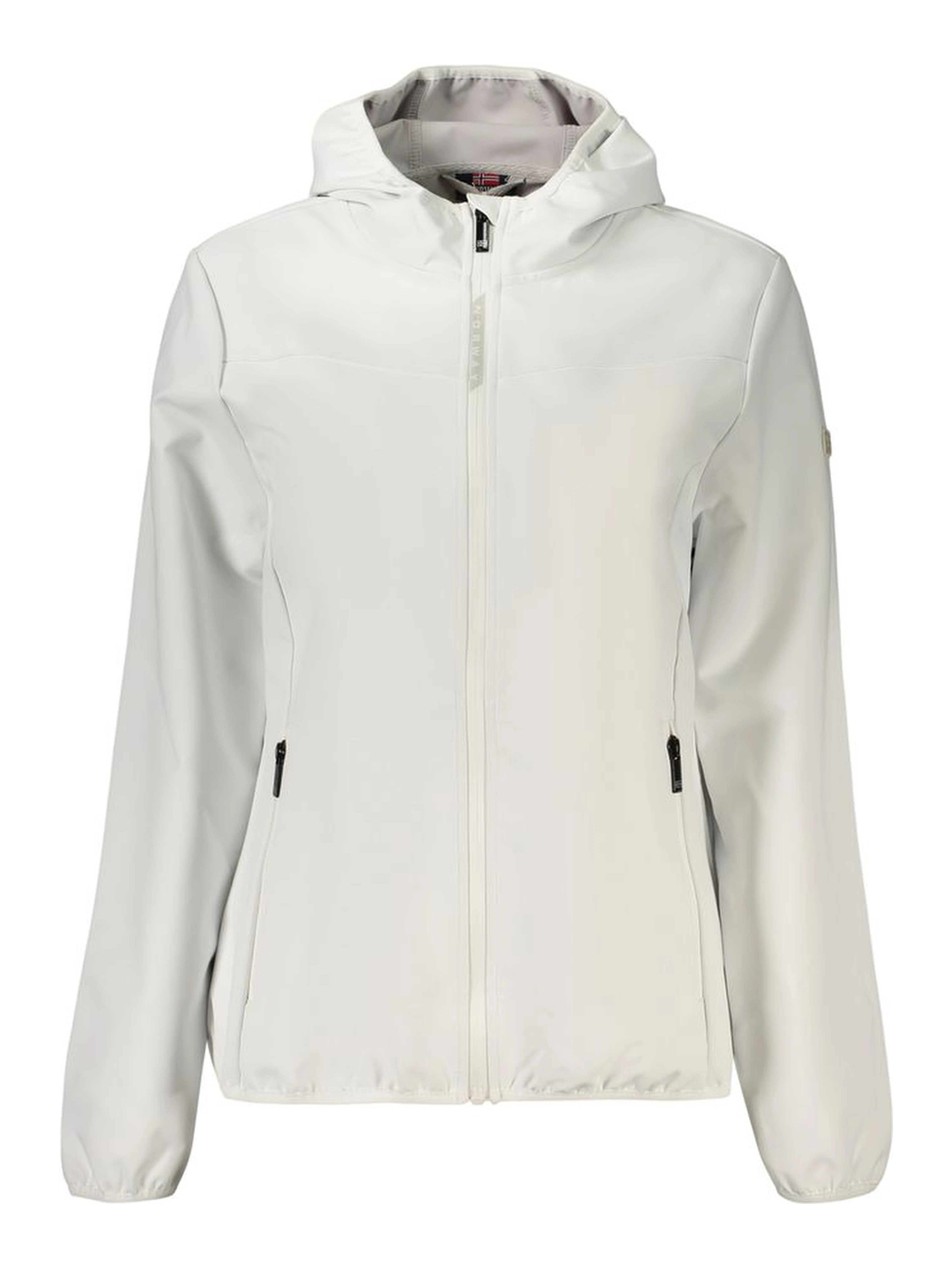 White Polyester Shell Jacket