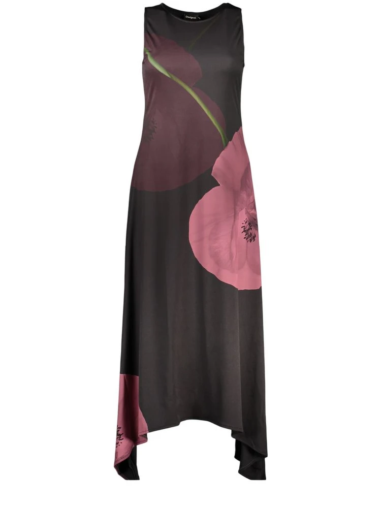 Black Polyester Casual Dress