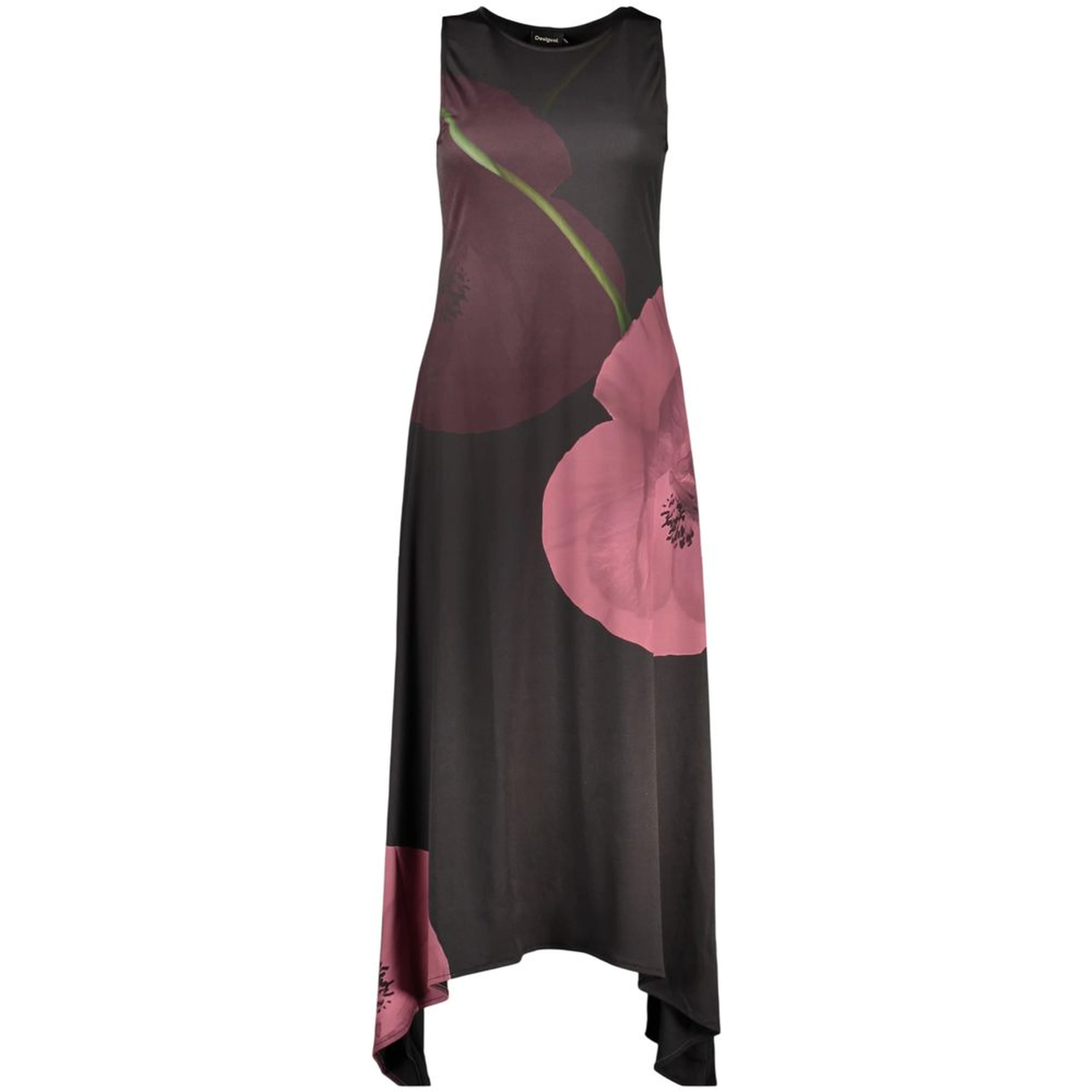 Black Polyester Casual Dress