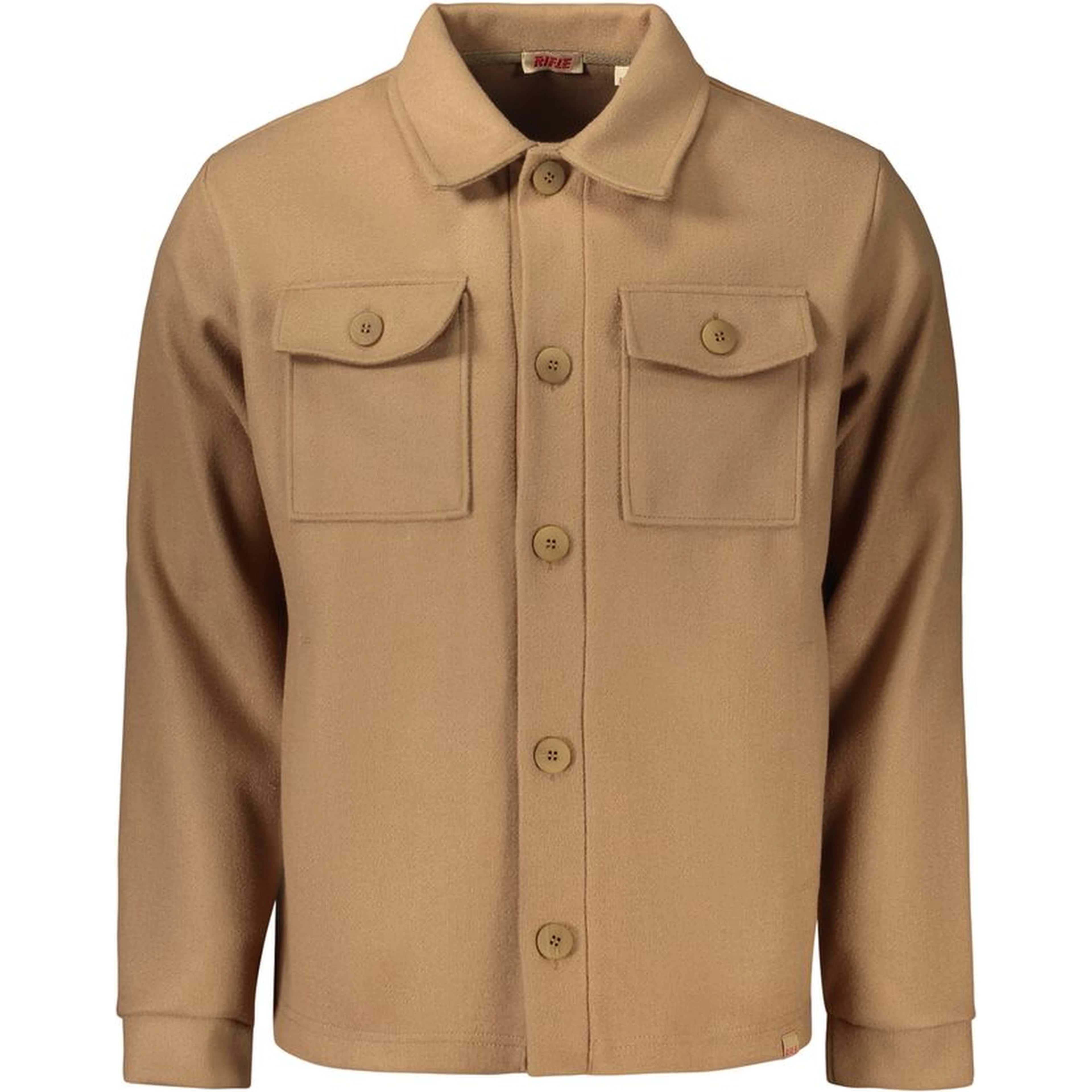 Brown Cotton Full-Length Jacket
