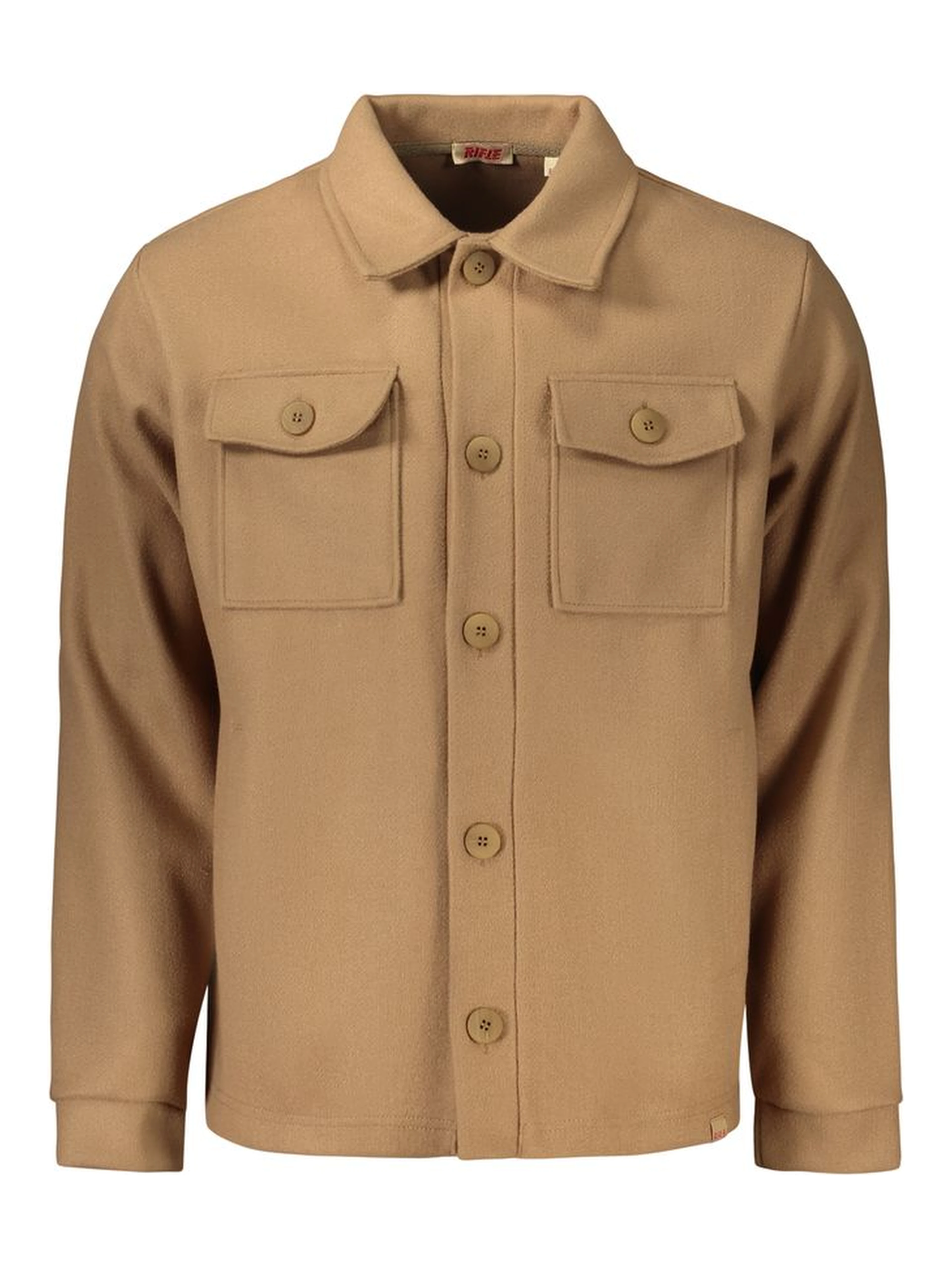 Brown Cotton Full-Length Jacket