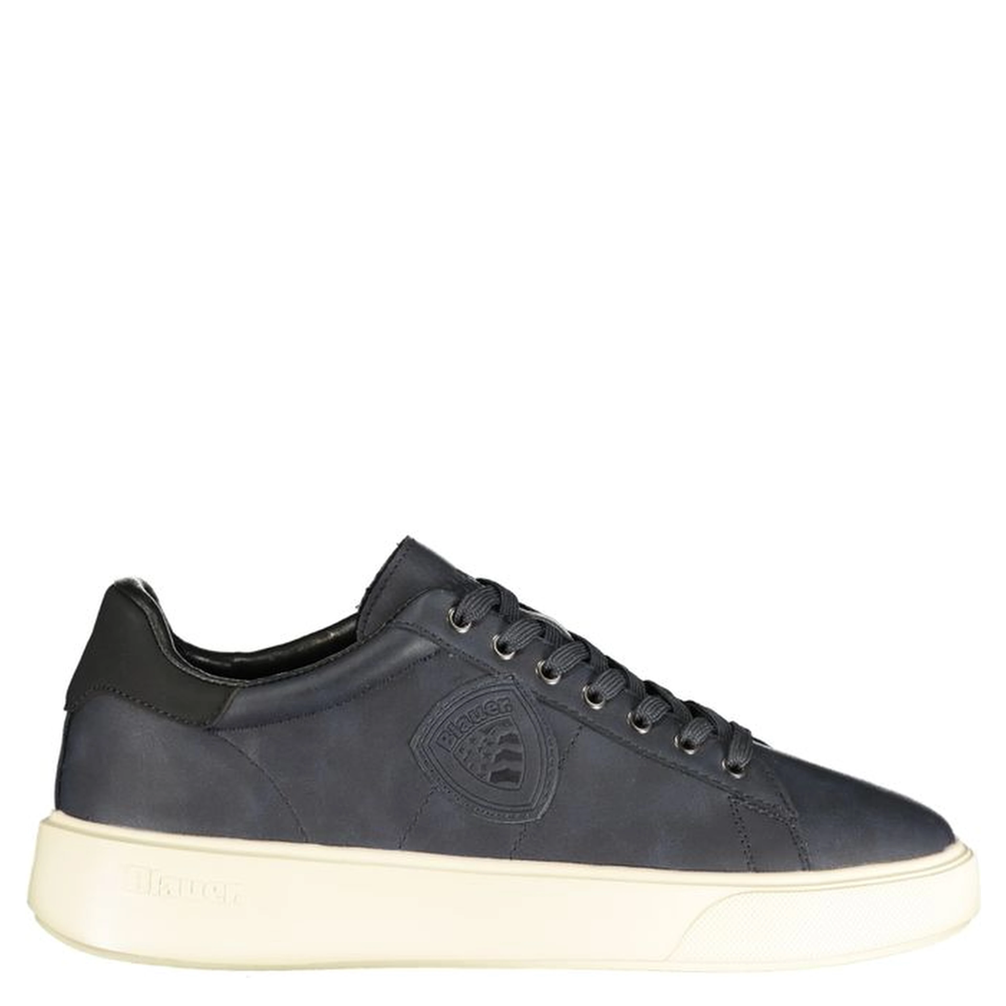 Blue Polyester Low Top Sneakers