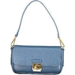 Blue Leather Handbag