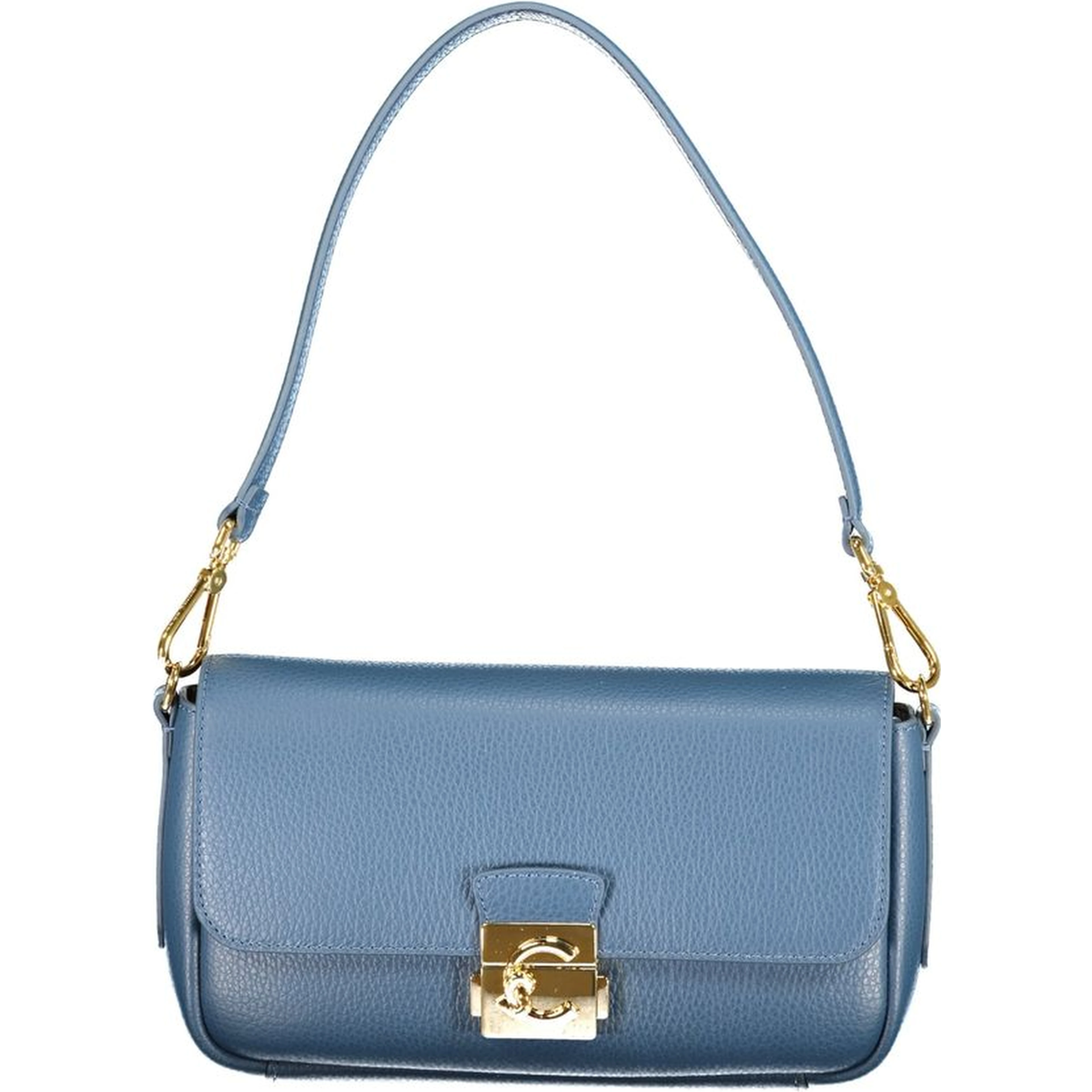 Blue Leather Handbag