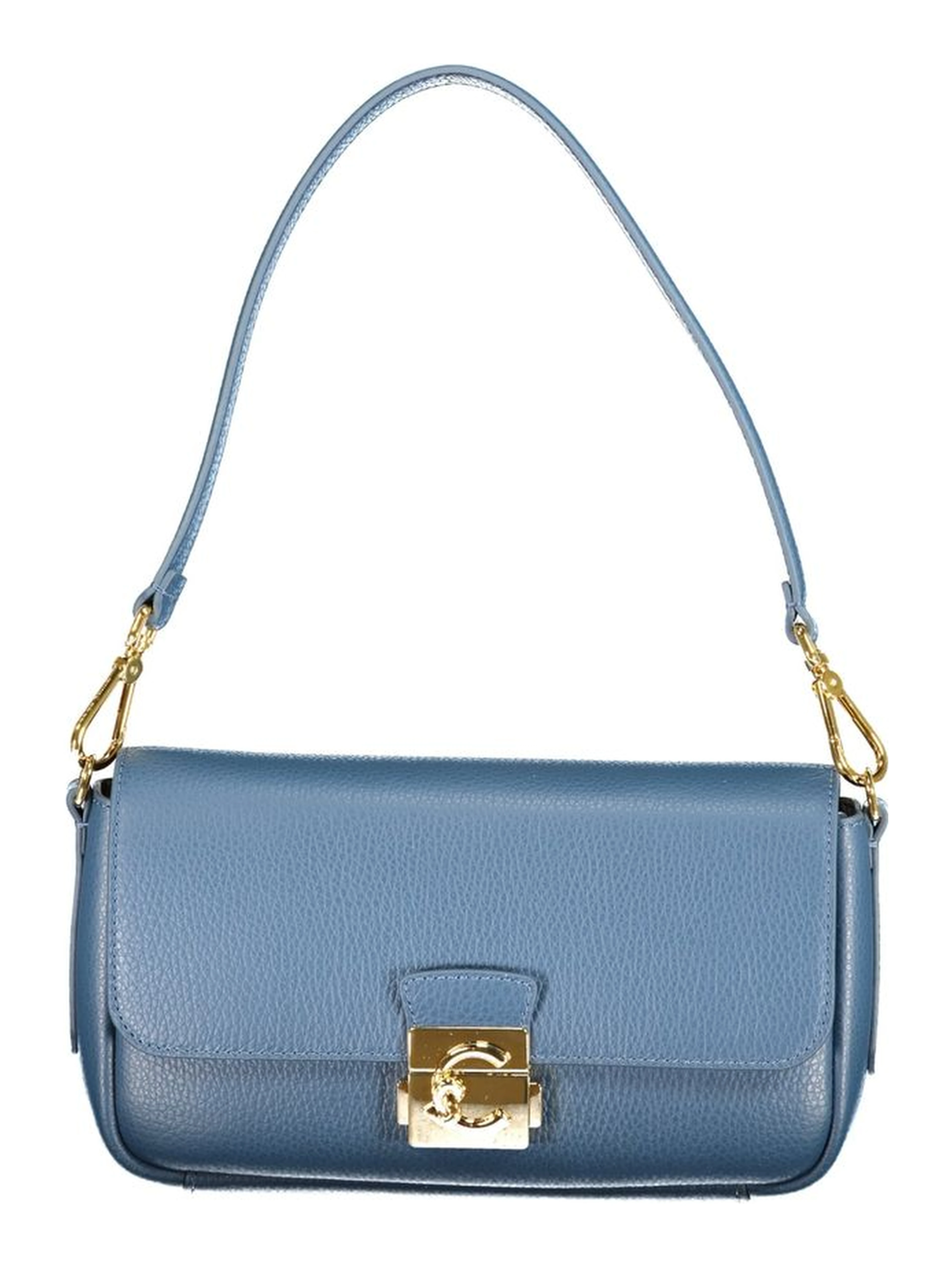 Blue Leather Handbag