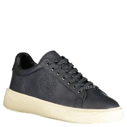 Blue Polyester Low Top Sneakers