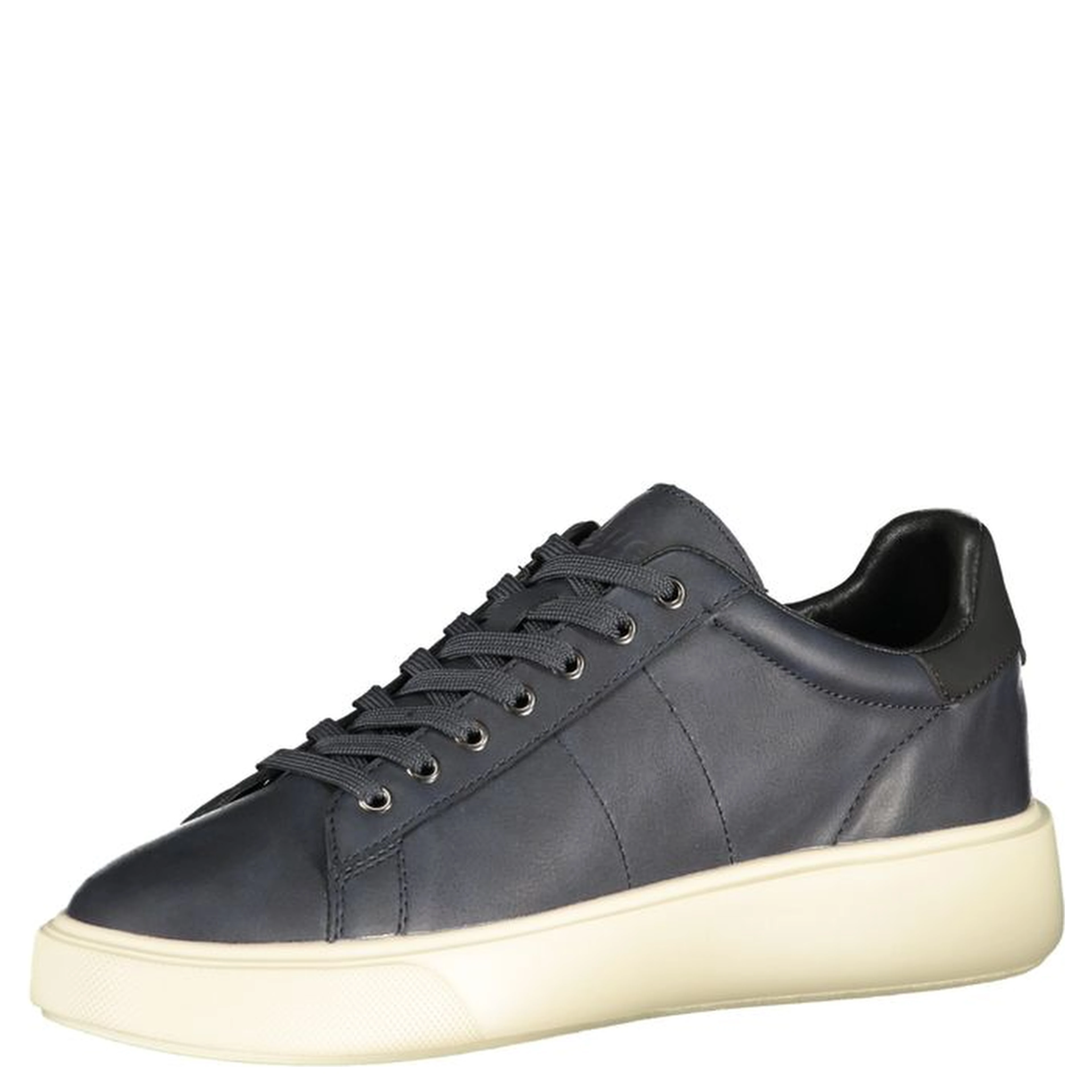 Blue Polyester Low Top Sneakers