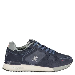 Blue Polyester Athletic Sneakers