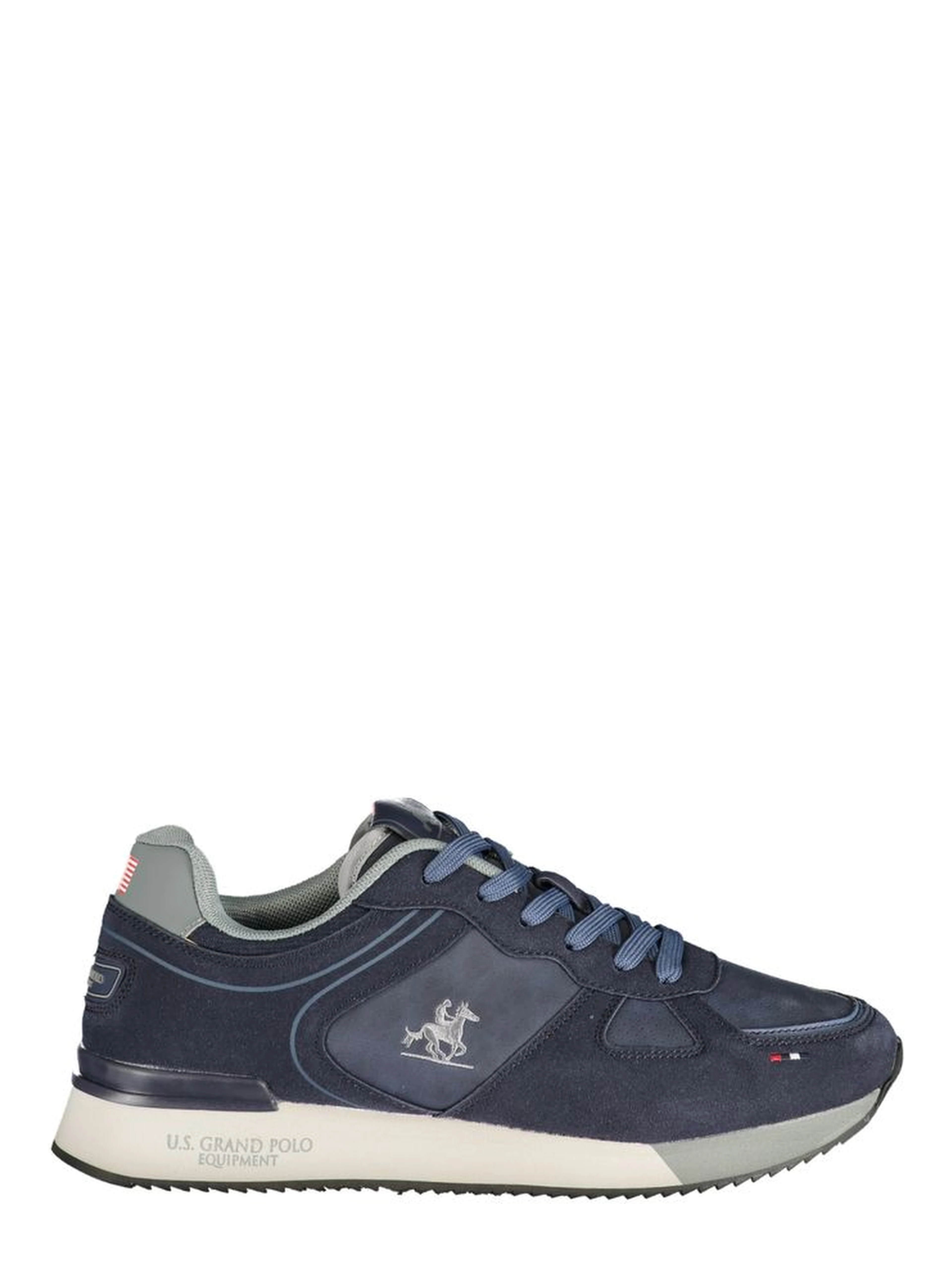 Blue Polyester Athletic Sneakers