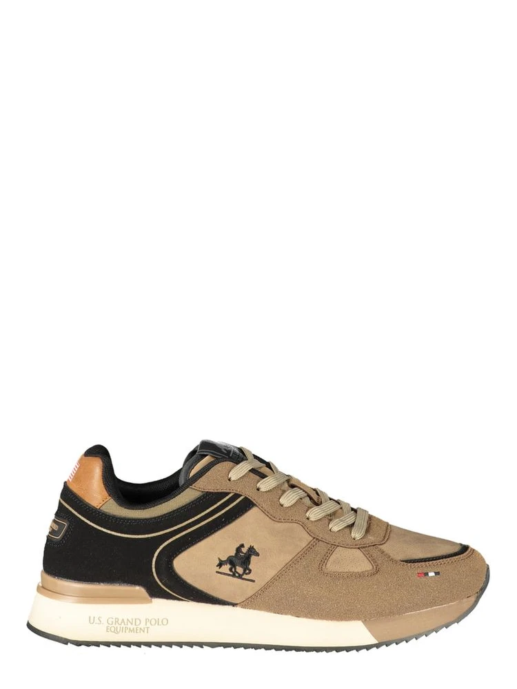 Brown Polyester Athletic Sneakers
