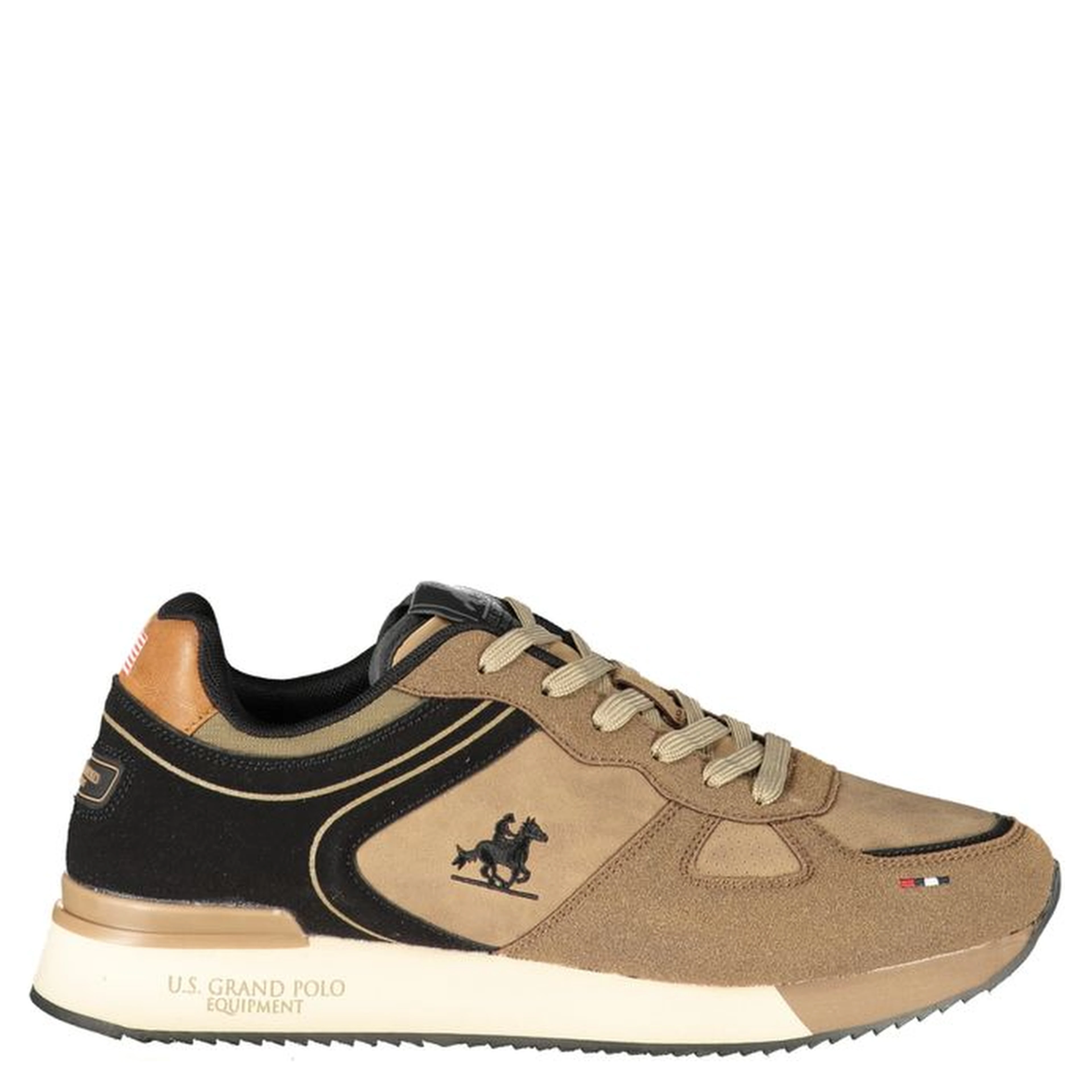 Brown Polyester Athletic Sneakers