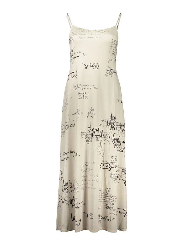 White Polyester Casual Dress