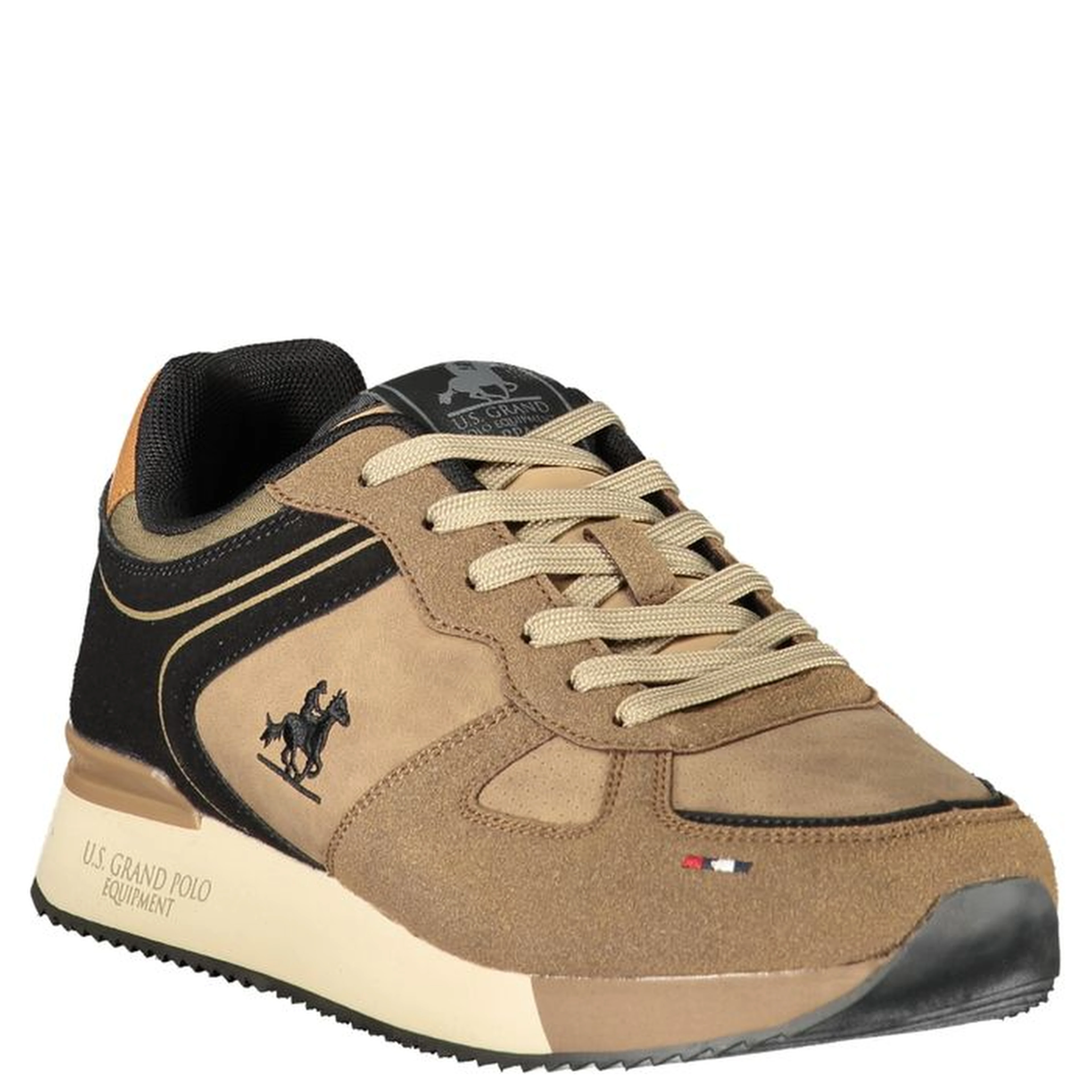 Brown Polyester Athletic Sneakers