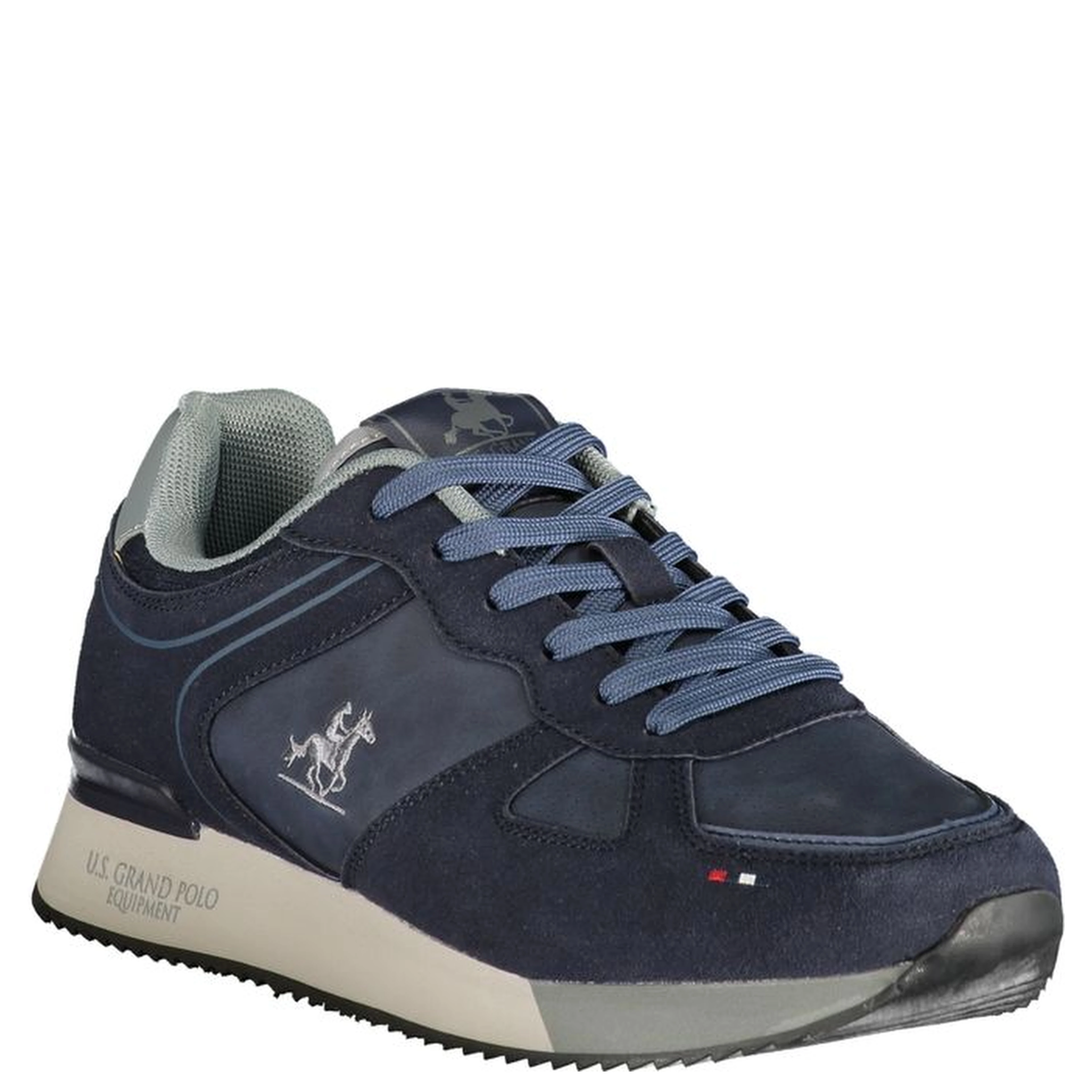 Blue Polyester Athletic Sneakers
