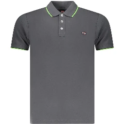 Gray Cotton Polo Shirt