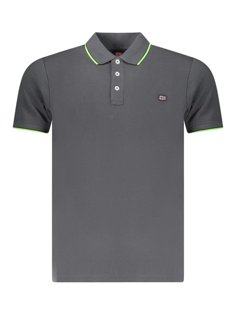 Gray Cotton Polo Shirt