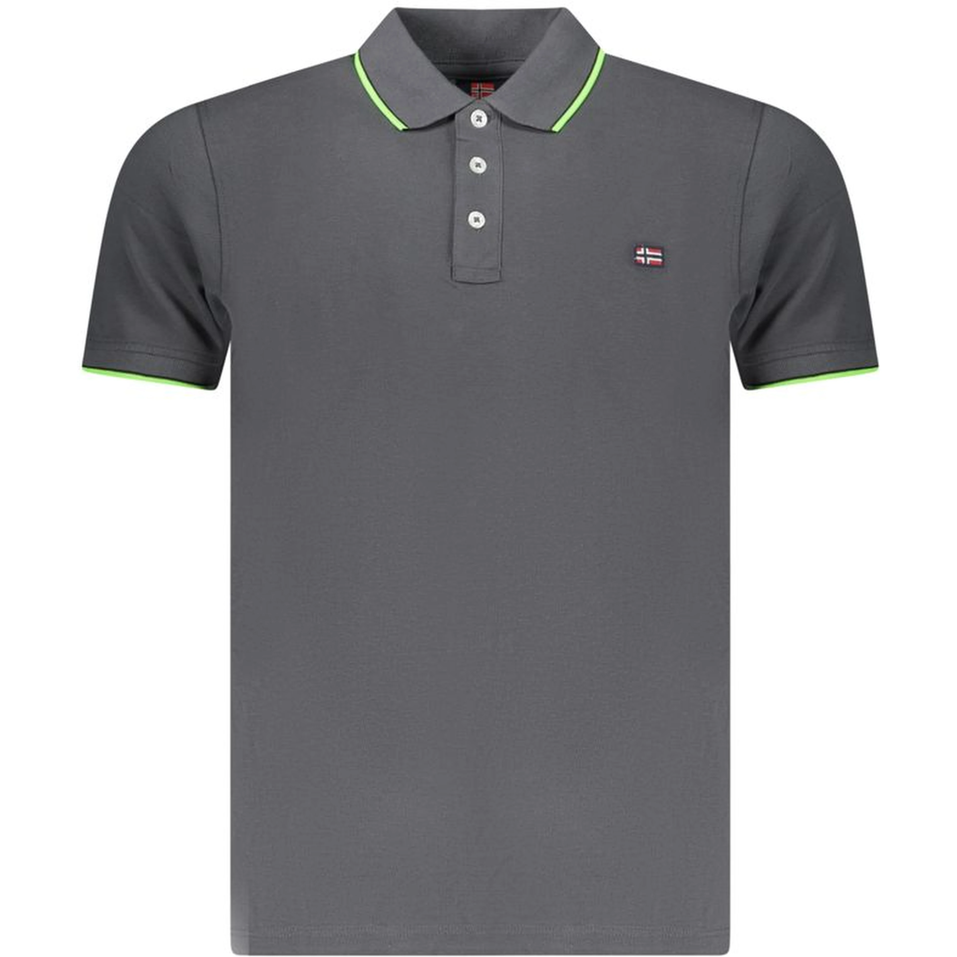 Gray Cotton Polo Shirt