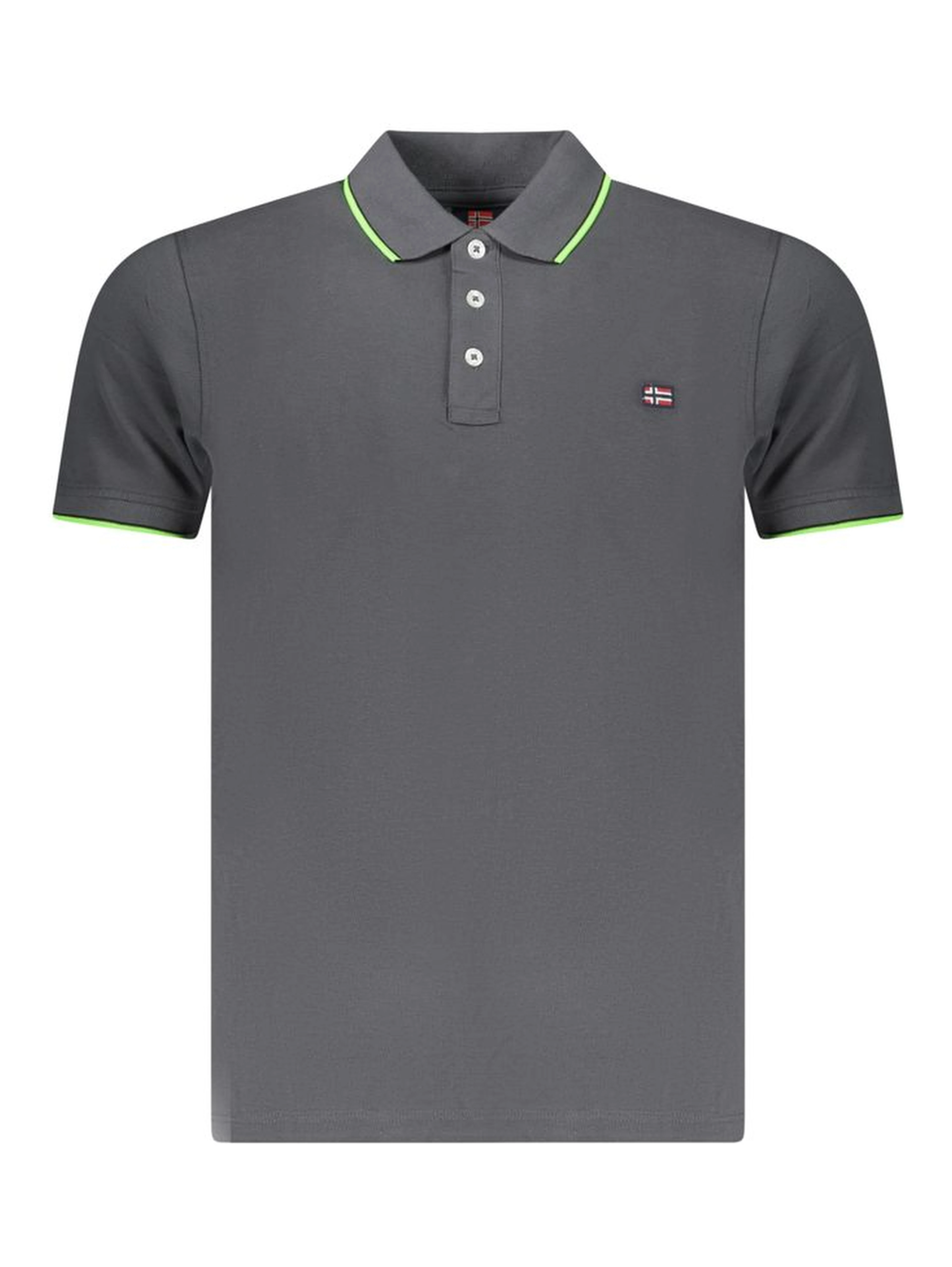 Gray Cotton Polo Shirt