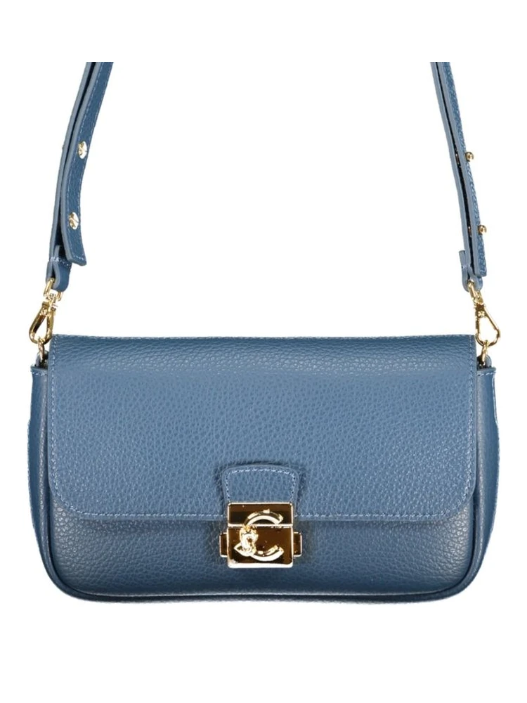 Blue Leather Handbag
