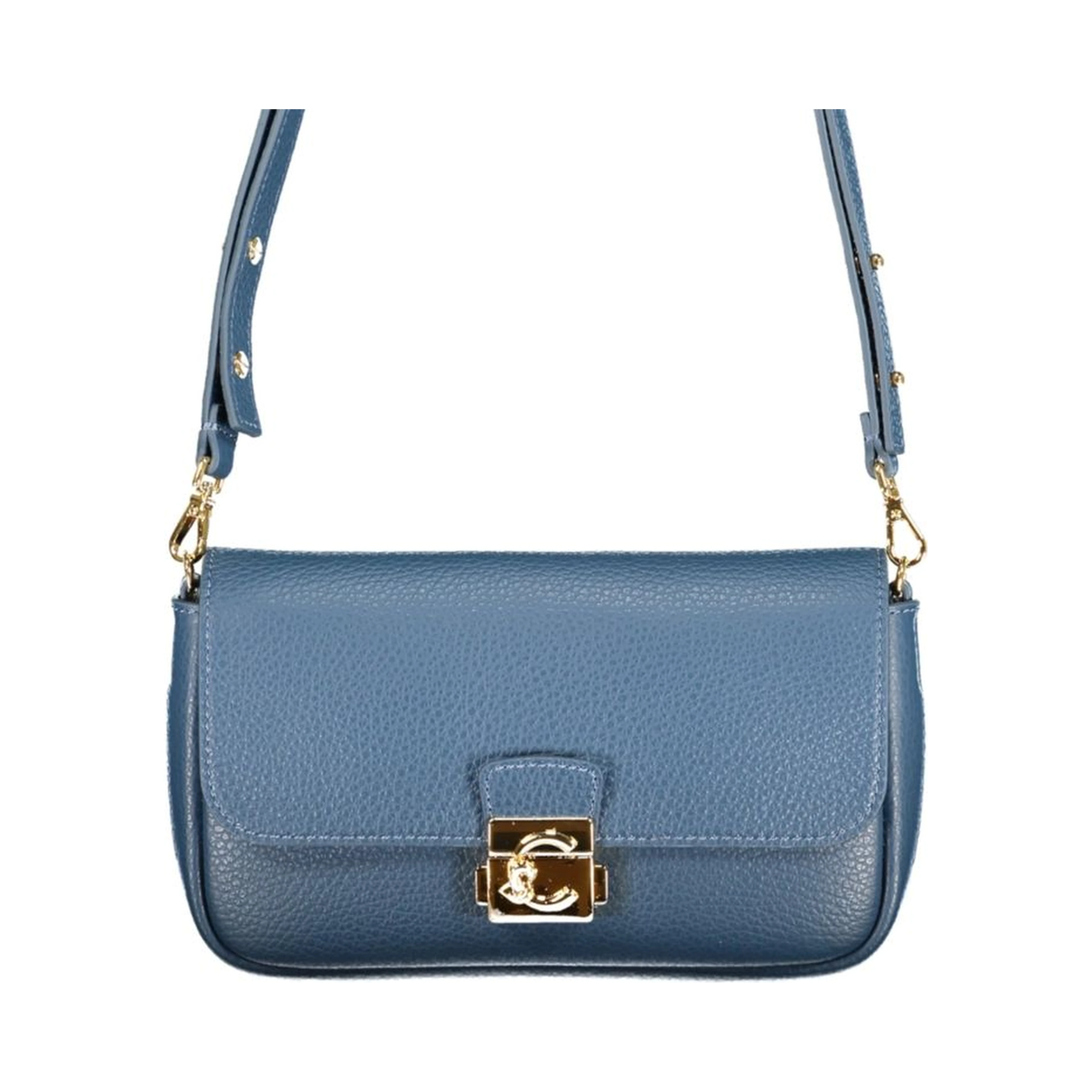 Blue Leather Handbag