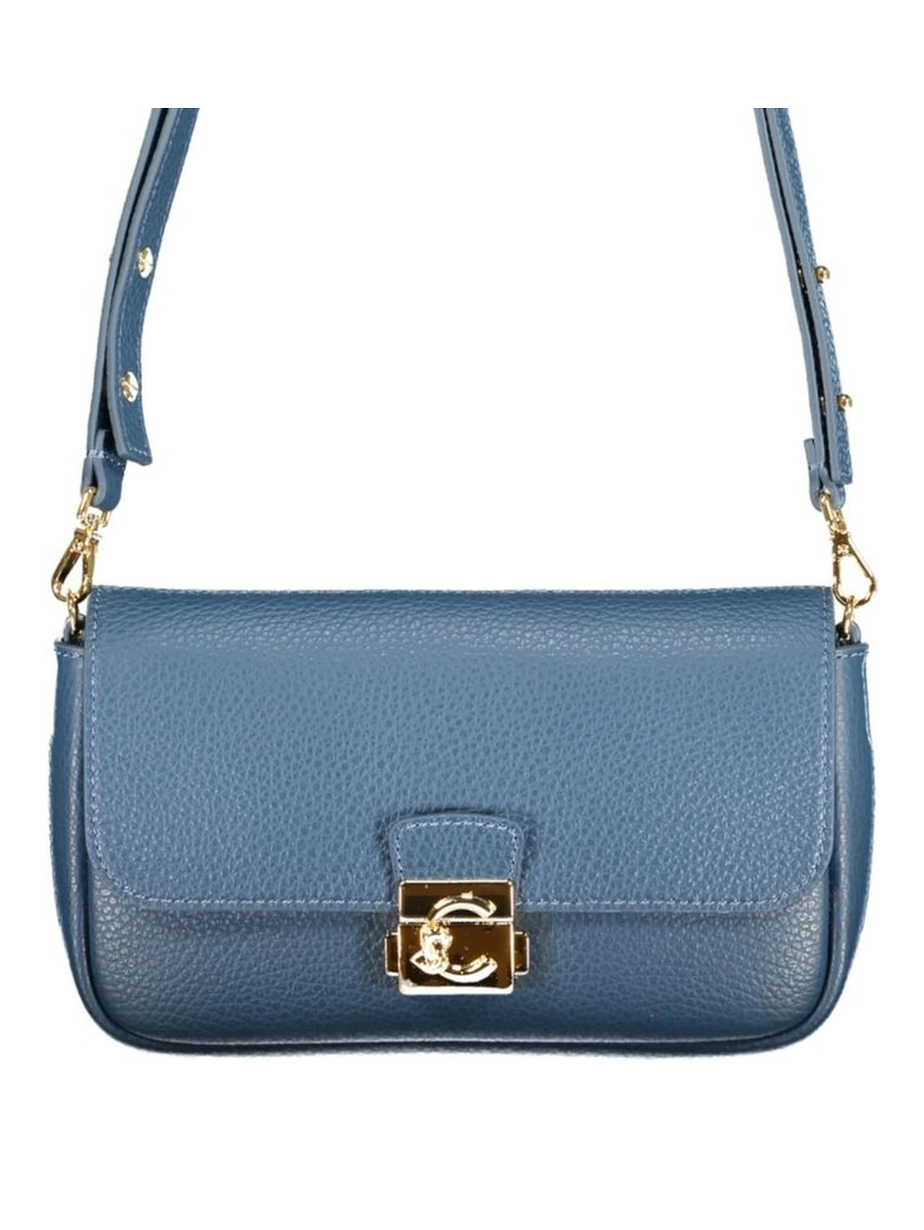 Blue Leather Handbag