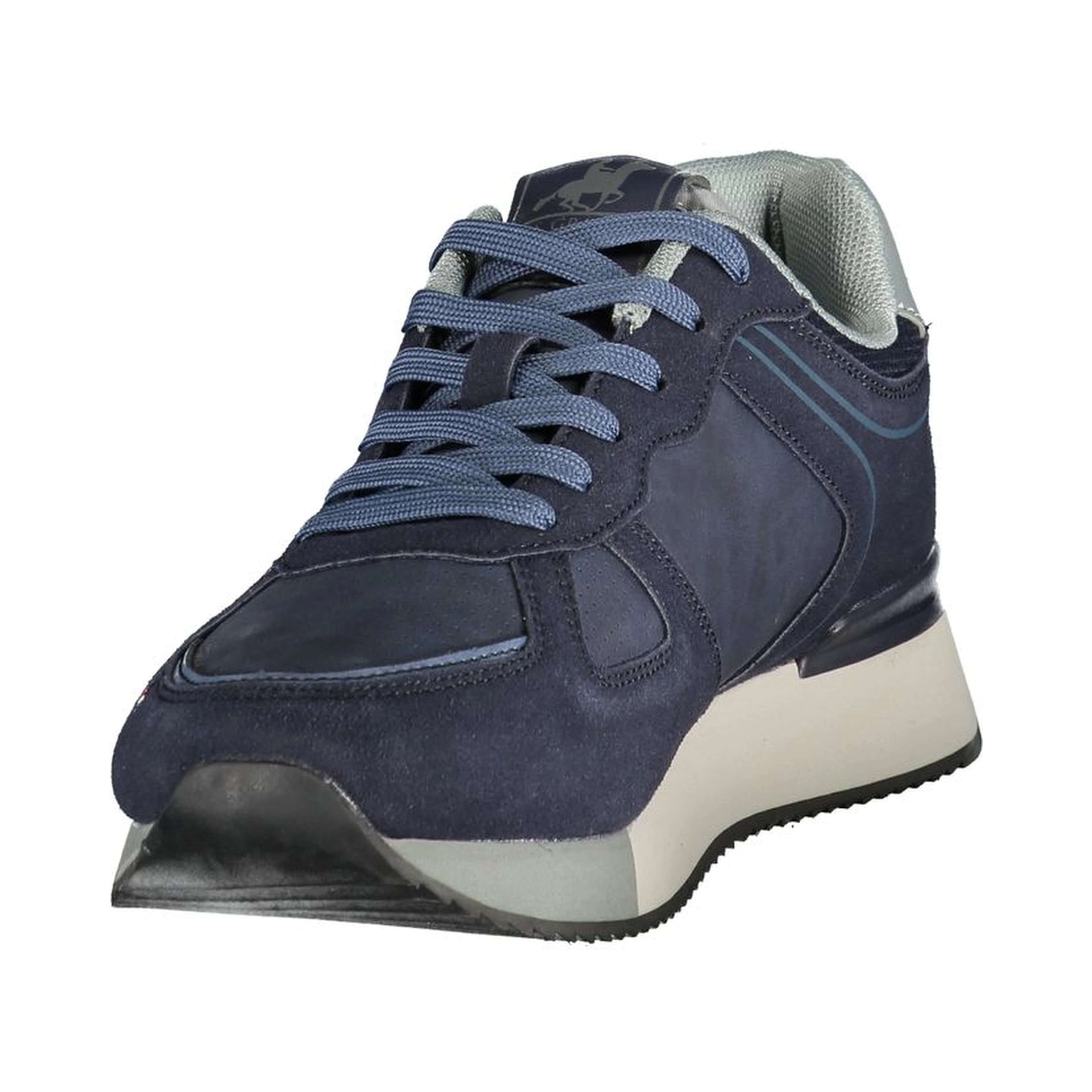Blue Polyester Athletic Sneakers