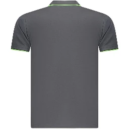 Gray Cotton Polo Shirt