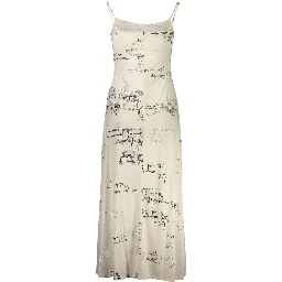 White Polyester Casual Dress