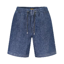 Blue Cotton Bermuda Shorts