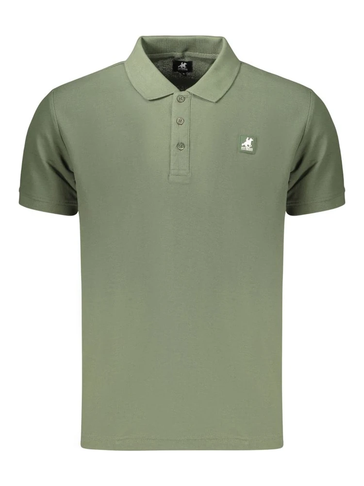Green Cotton Men's Polo Shirt