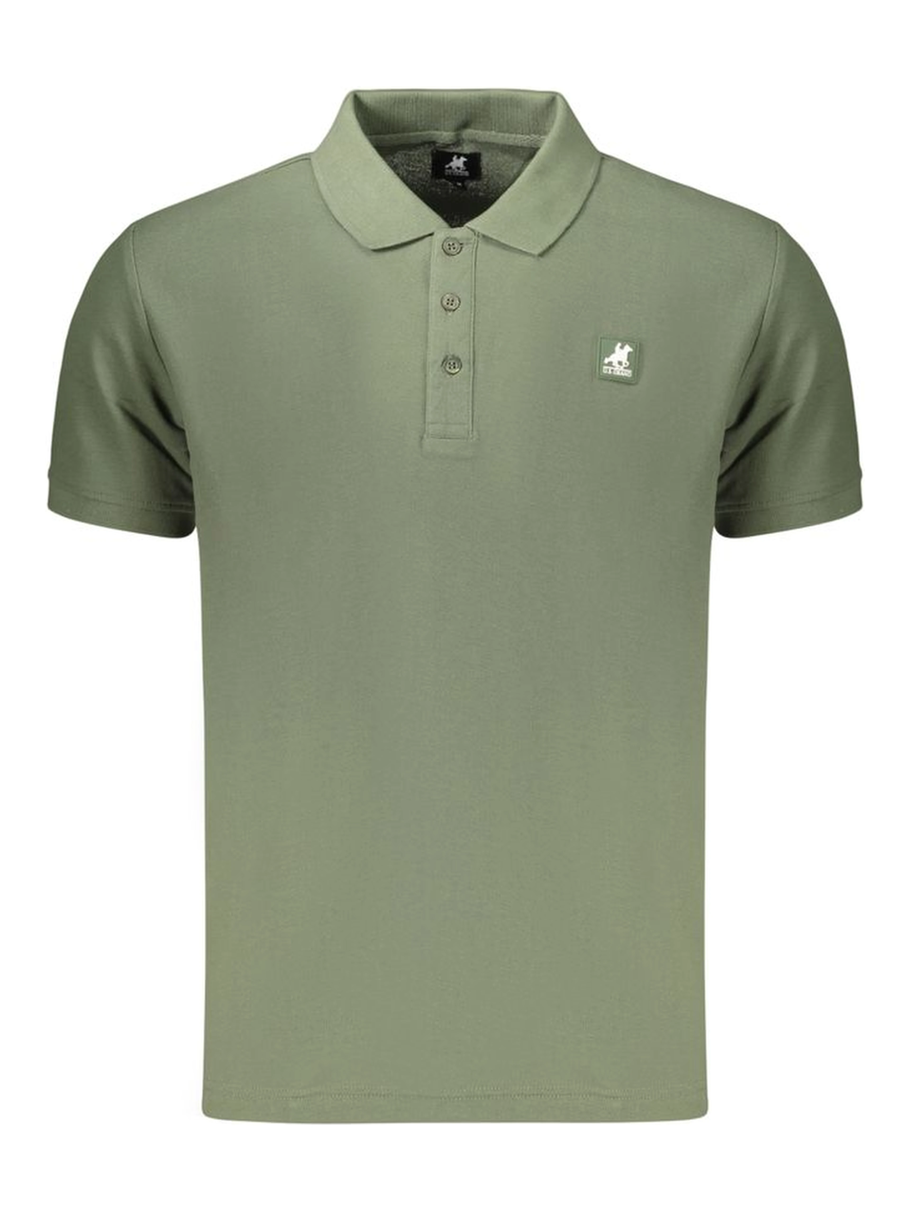 Green Cotton Men's Polo Shirt