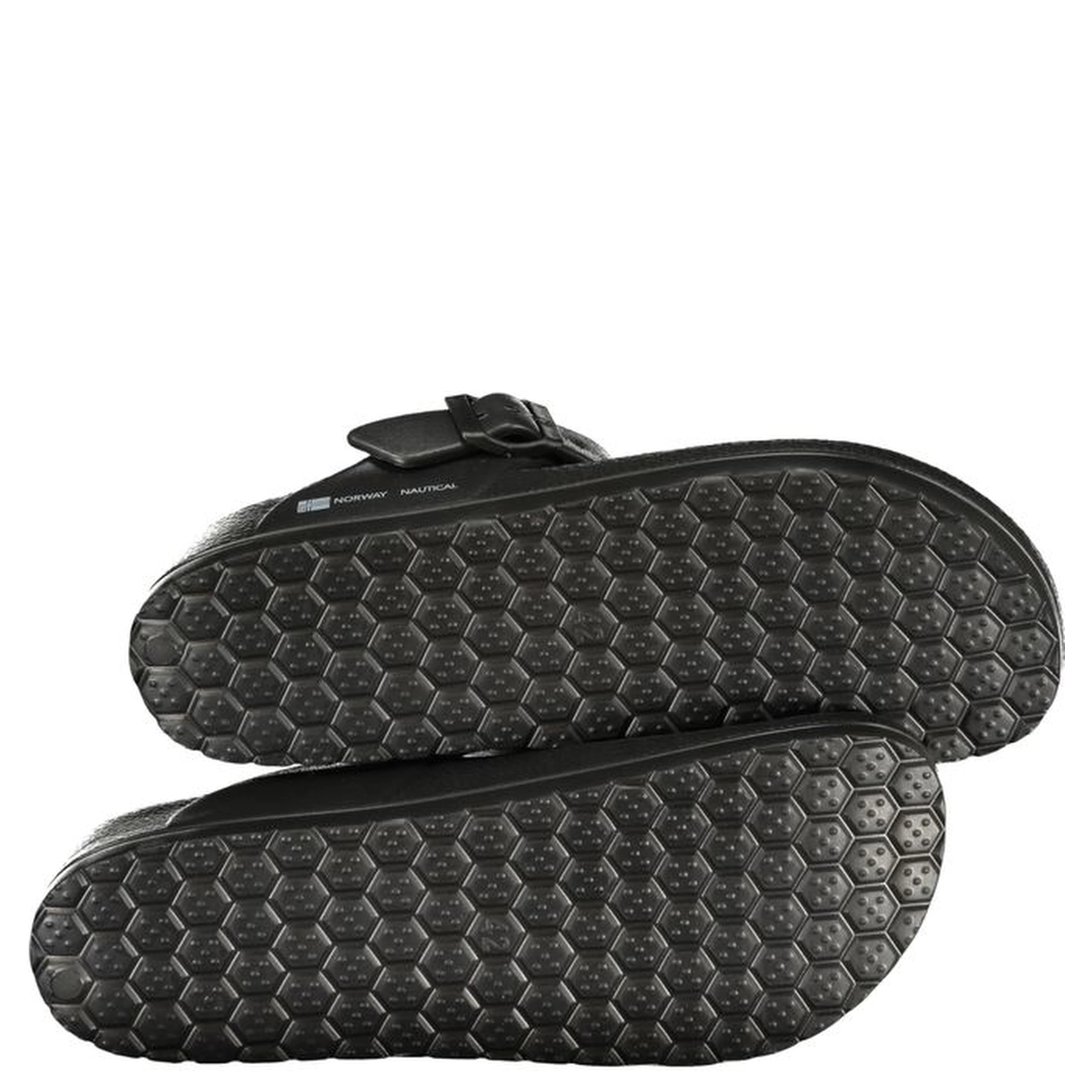 Black Plastic Flip-Flop Sandals