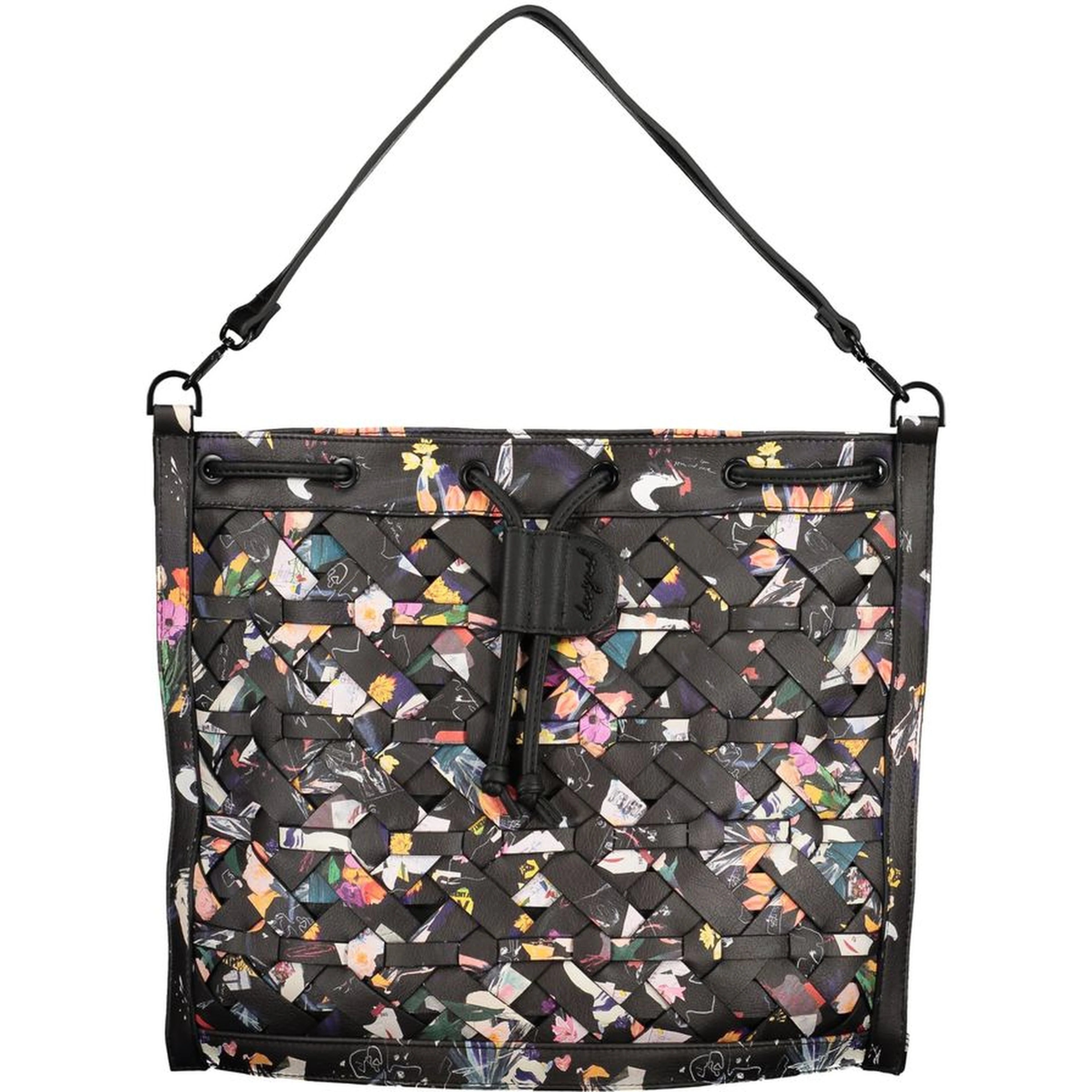 Black Polyurethane Women's Backpack