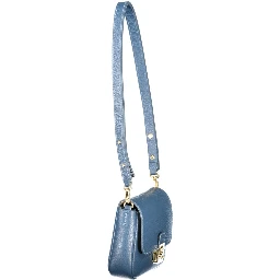 Blue Leather Handbag